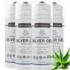 Frente del gel de plata coloidal con aloe vera