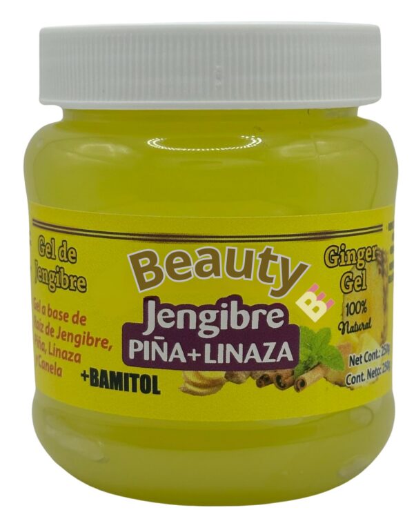 Version 1.0.0 Gel reafirmante Jengibre Piña Canela Linaza bote 250g B-Experts