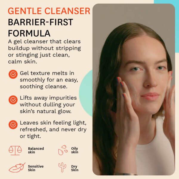 Gel suave para exfoliar y calmar piel