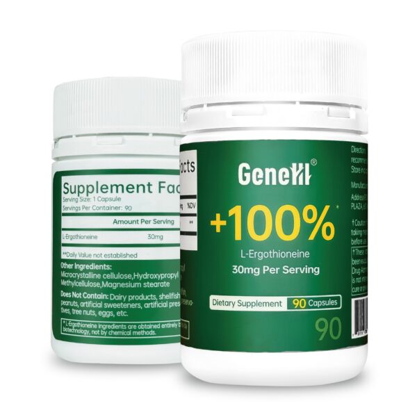 Suplemento GENEIII Ergothioneine botella con 90 cápsulas