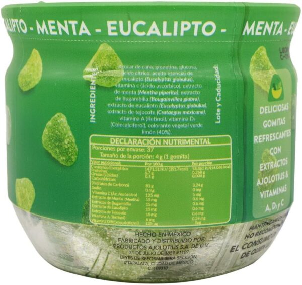 Etiqueta de Ajolotius vitaminas A D3 C