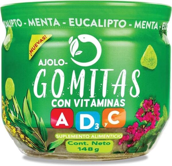 Gomitas Ajolotius con vitaminas A, D3 y C