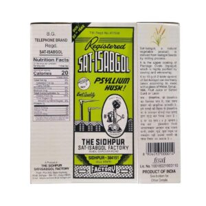 Generic Sat Isabgol cáscara psyllium natural 100 gramos
