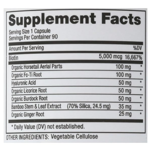 Etiqueta y cápsulas Sprouts Hair Skin Nails