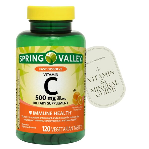 Frente de envase tabletas vitamina C disolución rápida