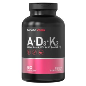 Frasco de Genetic Vitals ADK con etiqueta