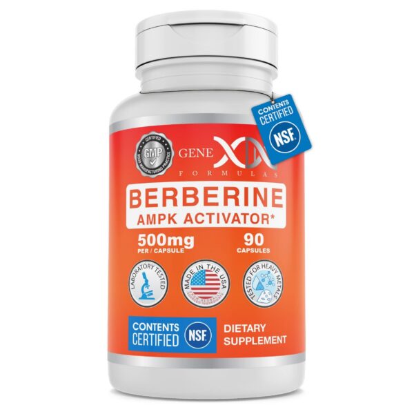 Genex Berberina 500mg frasco frontal 90 cápsulas
