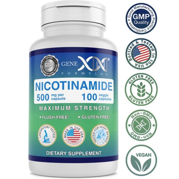 Frente de la caja Genex Nicotinamide