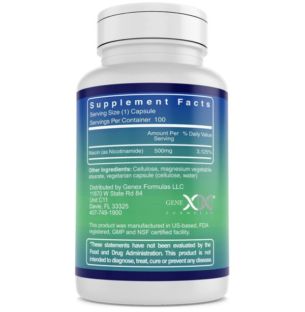 Etiqueta Genex Nicotinamide 500 mg