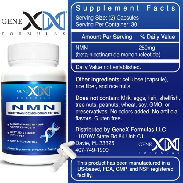 Version 1.0.0 Genex NMN cápsulas 125 mg