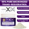 Etiqueta del producto Genex Resveratrol