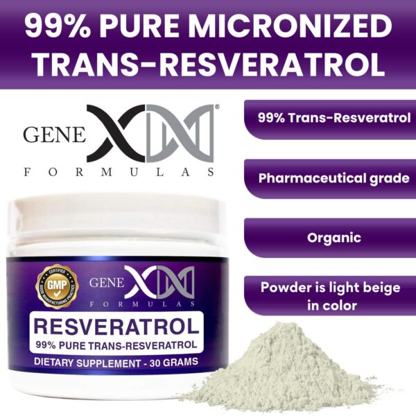Etiqueta del producto Genex Resveratrol