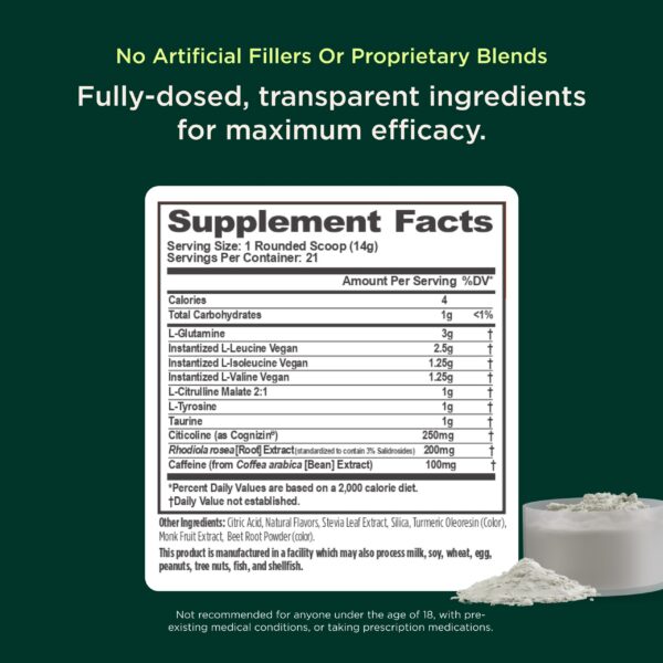 Cucharita con polvo de Genius BCAA Powder