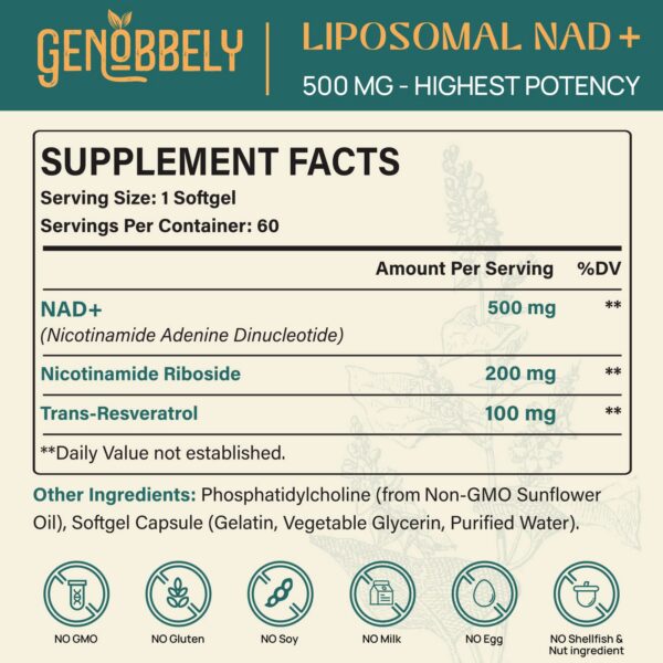 GENOBBELY NAD+ Liposomal composición