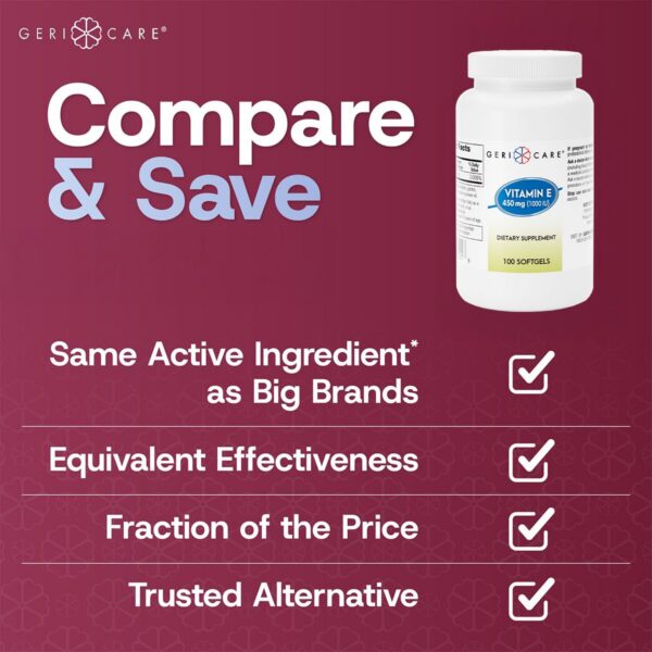 Etiqueta de producto GeriCare Vitamina E