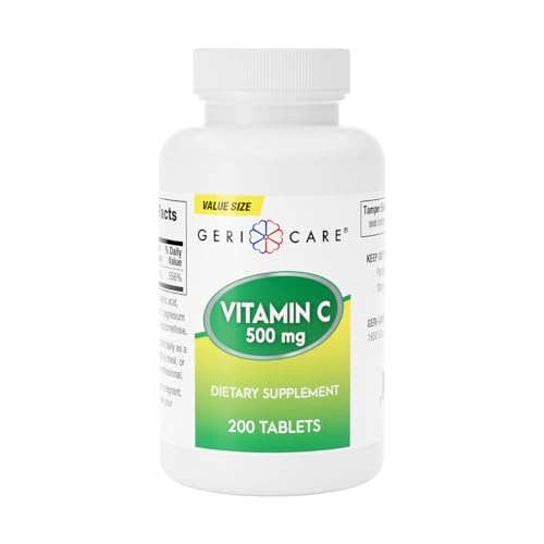 GeriCare vitamina c 500 mg suplemento 200 tabletas frasco