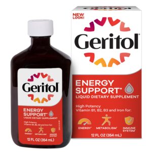 Version 1.0.0 Etiqueta frontal Geritol suplemento líquido