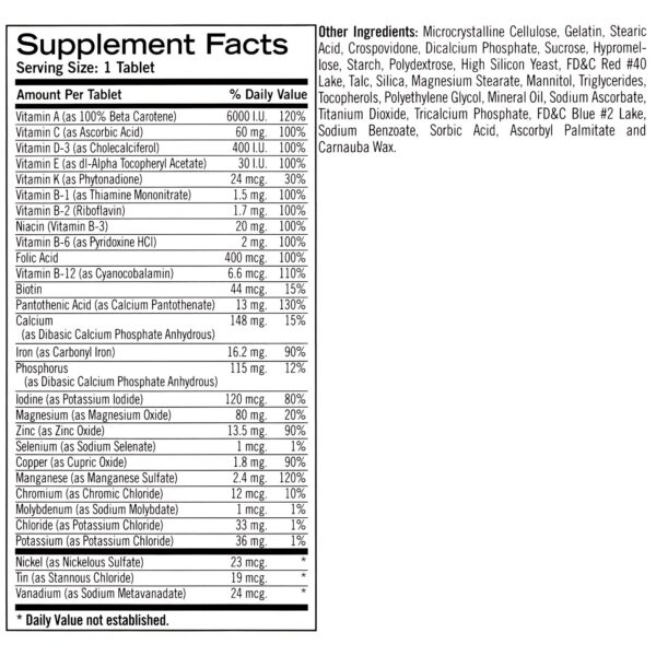 Paquete de multivitamínicos Geritol para toda la familia