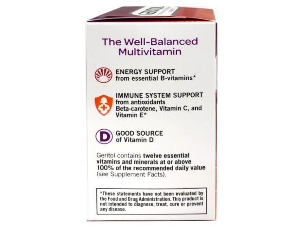 Geritol suplemento multivitamínico para energía e inmunidad