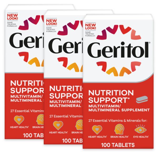 Tabletas multivitamínicas Geritol en blíster