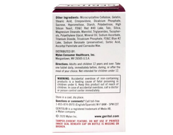 Geritol vitaminas antioxidantes vitamina D 100 tabletas