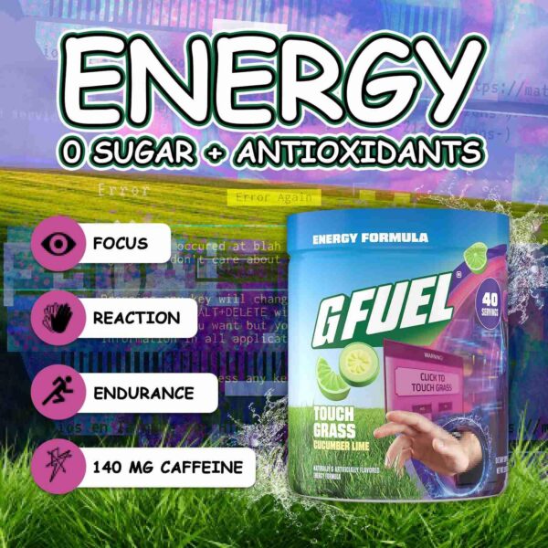 Etiqueta de G FUEL Touch Grass