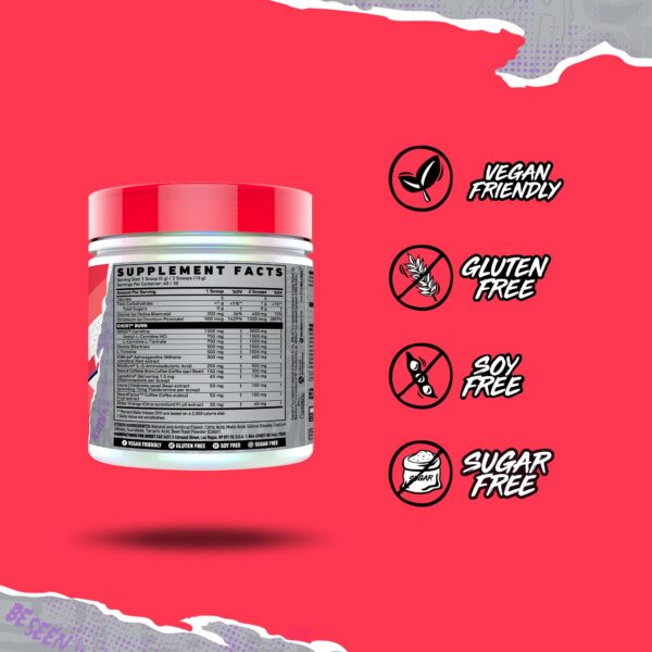 Empaque de Ghost Burn kiwi fresa