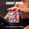 Etiqueta trasera de GHOST Burn en frasco