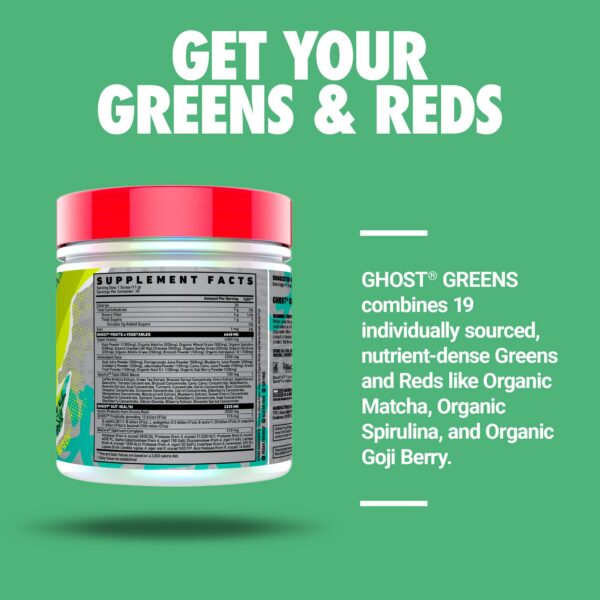 GHOST Greens polvo mezcla de superalimentos verdes rojos prebióticos