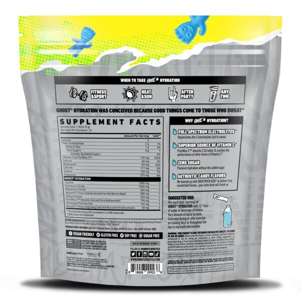 Etiqueta de Ghost Hydration Packets