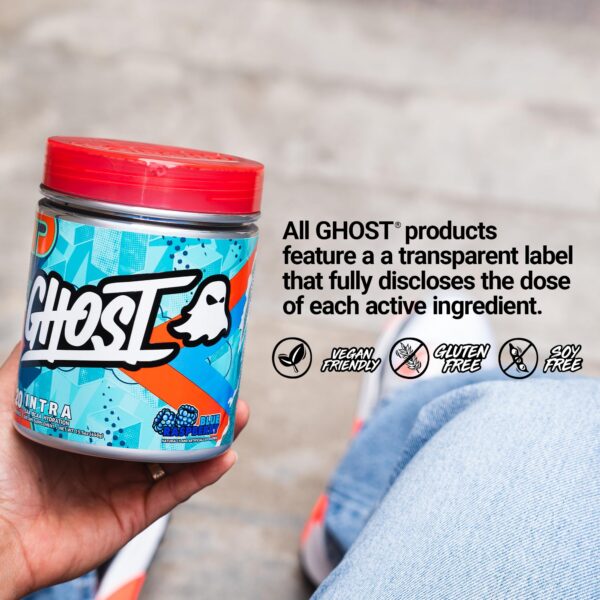 Version 1.0.0 Frasco y etiqueta destacando transparencia