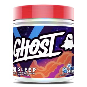 Version 1.0.0 GHOST Sleep suplemento para dormir sabor Blue Dream frasco