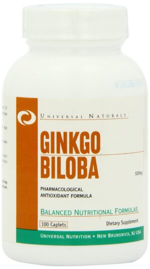 Ginkgo biloba cápsulas Universal Nutrition frasco 500mg