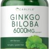 Ginkgo biloba pastillas Carlyle suplemento herbal 200 cápsulas