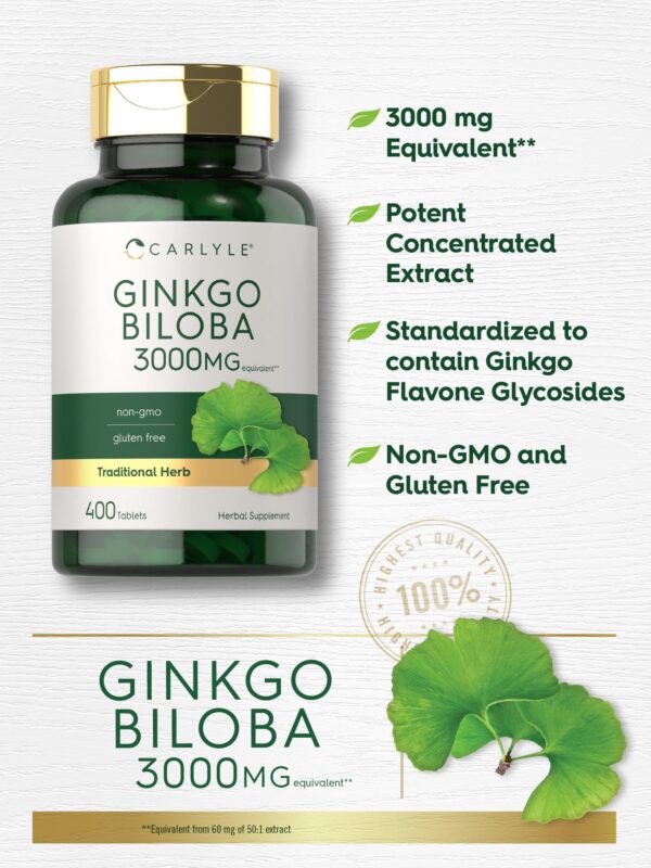 Ginkgo Biloba Carlyle para concentración y salud cerebral