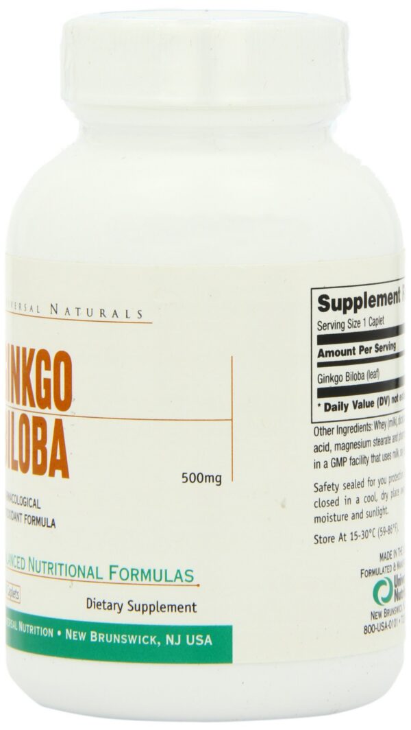 Ginkgo biloba extracto suplemento para mejora cognitiva 100 cápsulas