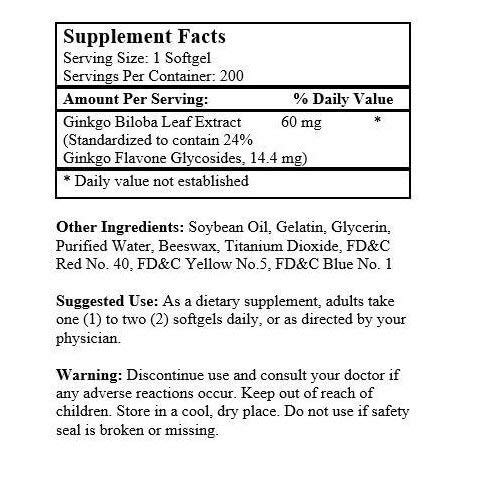 ginkgo biloba paquete 2 frascos suplemento memoria nu-health