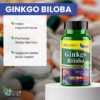 Ginkgo Biloba suplemento cerebral para hombres y mujeres 60 cápsulas