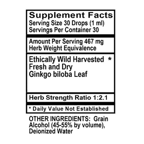 Ginkgo suplemento natural Holly Hill Health Foods