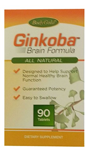 Ginkoba BodyGold fórmula cerebral 90 tabletas frasco