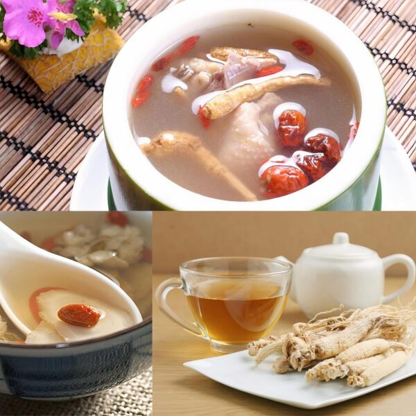 Raíz americana de ginseng Wisconsin corte lado premium