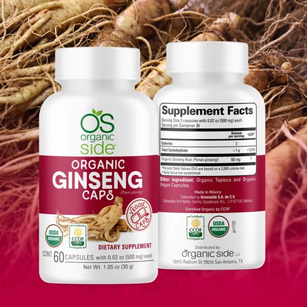 Ginseng adaptógeno para alivio del estrés y energía