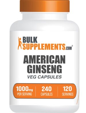Ginseng americano cápsulas extracto suplemento vegano BulkSupplements