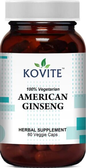 Ginseng americano Kovite cápsulas vegetales 60 unidades