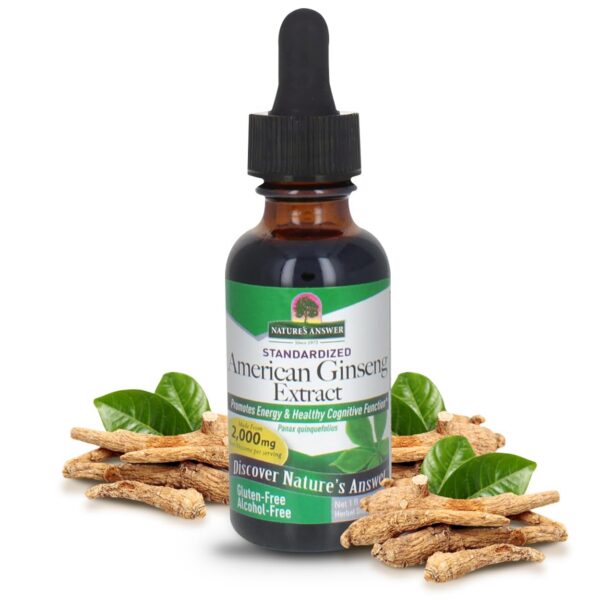 Ginseng americano Nature's Answer extracto raíz sin alcohol