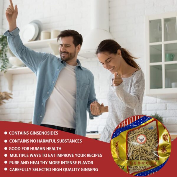 Raíces de ginseng Wisconsin detalle