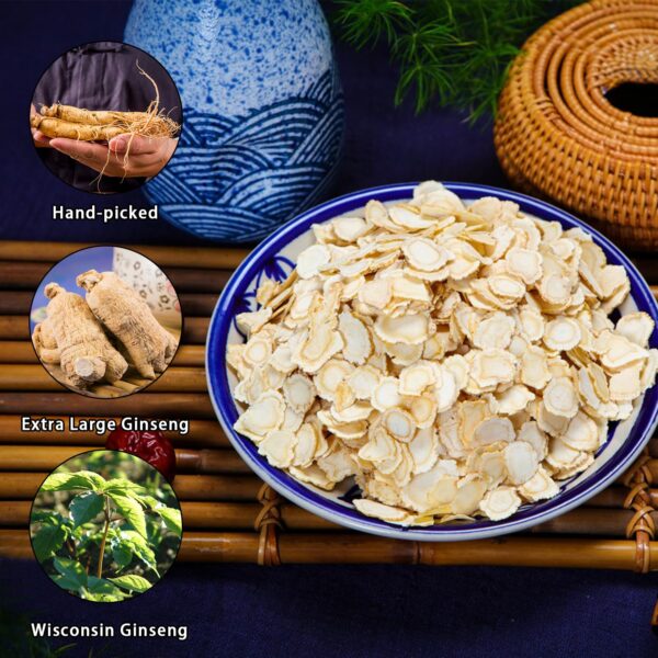 Ginseng americano Wisconsin raíz extra grande para recetas