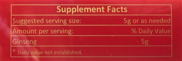 Version 1.0.0 Ginseng americano tamaño redondo mediano New Green Nutrition