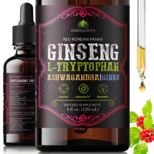 Version 1.0.0 Ginseng líquido L-Triptófano Ashwagandha Ginkgo suplemento natural