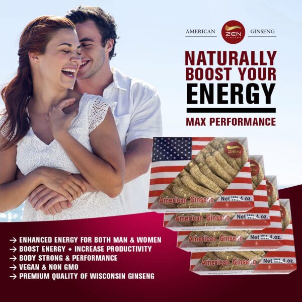 Ginseng natural americano seleccionado a mano